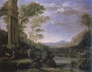 claude lorraine landscape with ascanius shooting the stag of sylvia painting